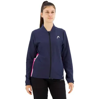 HEAD Damen Breaker Jacket Women Sportjacke, Navy/Vivid Pink, M EU