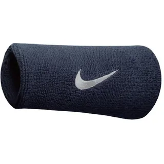 Nike Swoosh Doublewide Wristbands obsidian/white