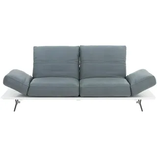 Ambiente 2,5-Sitzer , Grau, Weiß , Leder, Holzwerkstoff , Echtleder , Anilinleder , 228x97x85 cm , Goldenes M , Typenauswahl, Lederauswahl, Stoffauswahl, Relaxfunktion, Rücken echt, individuell planbar , Wohnzimmer, Sofas & Couches, Sofas, Ledersofas