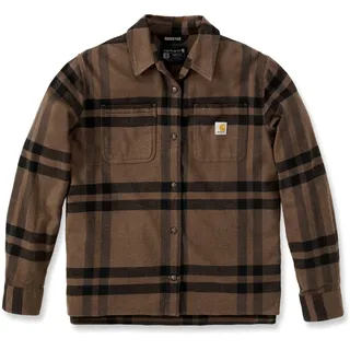 CARHARTT Damen 105989 Rugged Flex Loose Fit Midweight Flanne, Carhartt Braun meliert, M