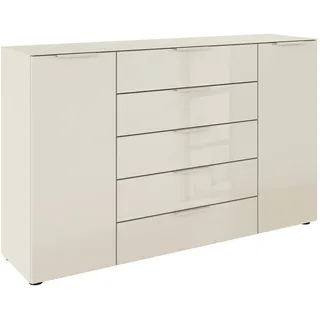Rauch »Kommode Türkommode Sideboard Kombikommode FLIPP mit Glasfront« Breite 160/180 cm mit 4 Einlegeböden, 2-türig, 5 Schubladen, Soft-Close, Oberboden und Front Glas, 2 Breiten