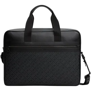 Tommy Hilfiger Herren Laptoptasche Monogram Elegant, Schwarz (Black), Einheitsgröße