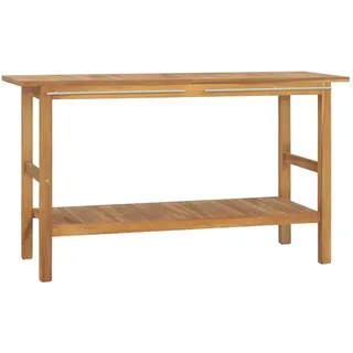vidaXL Waschtisch Waschtischunterschrank Badmöbel Badschrank Waschbeckenschrank Massivholzschrank mit Stauraum Massivholz Teak 132x45x75cm