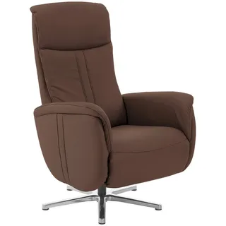 Beldomo Speed Relaxsessel , Braun , Metall , Echtleder , Rindleder , 71x110x83 cm , Goldenes M , Fußauswahl, Lederauswahl, Stoffauswahl, Relaxfunktion , Wohnzimmer, Sessel, Ledersessel