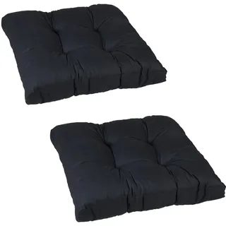 Beo 2X Sitzkissen 60x60 cm wasserabweisend für Lounge Gartenmöbel | Made in EU Lounge-Kissen Grau | Stuhlkissen mit hoher Lichtechtigkeit - UV-Ausbleichschutz | Öko-Tex geprüft schadstofffrei