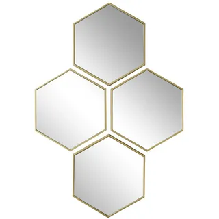 HowHomely Hängespiegel Wandspiegel Spiegel Dekospiegel 4er Set modern Deko gold