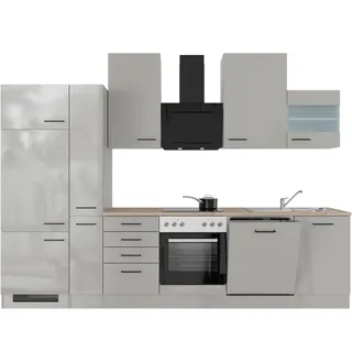 Flex-Well Küchenzeile Lund 310 cm grau