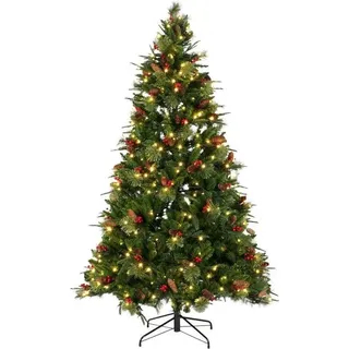 DKD Home Decor Weihnachtsbaum DKD Home Decor Rot grün Polyäthylen 100 x 100 x 180 cm - Rot