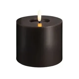 Moods & More LED pillar candle - Melted Charcoal - 99x100 mm
