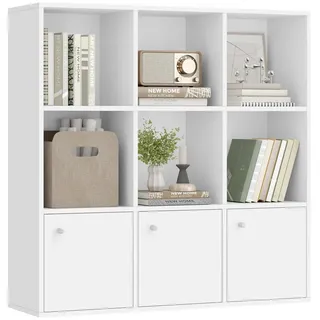 VASAGLE Bücherregal 98 x 30 x 98 cm Weiß