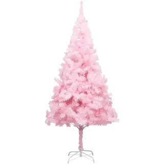 vidaXL Künstlicher Weihnachtsbaum mit LEDs & Kugeln Rosa 210cm