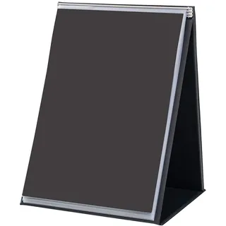 Rillstab A4 Hochformat Tisch-Flipchart – 20 Klarsichthüllen, 40 Seiten Flipchart-Ordner – Robust & Tragbar – Ideal für Präsentationen, Meetings, Büro, Schulungen – Schwarz