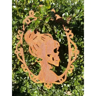 Edelrost Halloween Hänger Totenkopf, weiblich