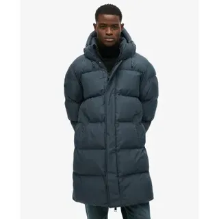 Superdry für Herren. M5011917A Sport-Puffer-Mantel Mid Navy (S), Lässig, Polyester, Marine