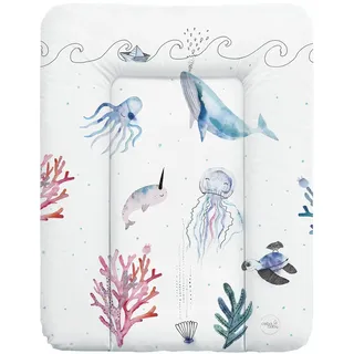 Ceba Baby® Wickelauflage 50x70 cm – Weiche Wickeltischauflage für Jungen & Mädchen – Wasserdicht & Abwaschbar – OEKO-TEX® 100 – Made in EU - Ozean