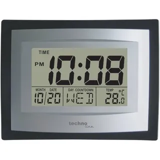 Technoline WS 8004 22,0 cm silber-schwarz