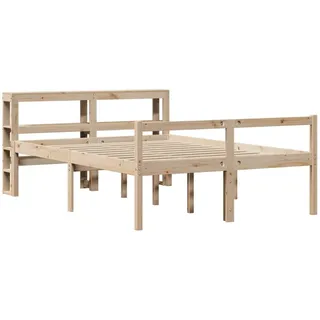 vidaXL Seniorenbett mit Kopfteil ohne Matratze 120x200 cm - Braun