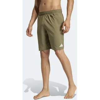 Badeshorts ADIDAS PERFORMANCE "8 ZOLL", Herren, Gr. XL, N-Gr, olive strata, weiß, Obermaterial: 100% Polyester, Badehosen Badeshorts