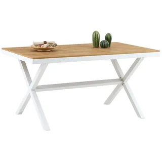 Idimex Gartentisch Windy , Weiß , Metall, Metall , Mode , 150x76x90 cm , Gartenmöbel, Gartentische