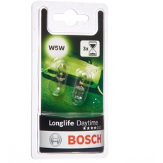 Bild von Bosch W5W Longlife Daytime Fahrzeuglampen - 12 V 5 W W2,1x9,5d - 2 Stück