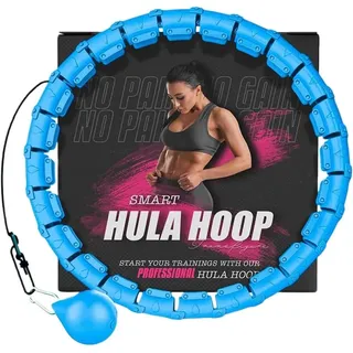 Hula Hoop Reifen Erwachsene Abnehmen und Massage, hulahuppreif zum abnehmen trainiert Hüfte, Beine, Po, hoopie der nie Herunterfällt, Hula Hoop mit Gewicht Kugel inkl