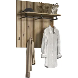 Home Affaire Garderobenpaneel Amrum 80 x 84 x 28 cm Braun/Eiche