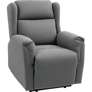 HOMCOM Relaxsessel, Fernsehsessel mit Liegefunktion, TV-Sessel mit Taschenfederkern, Gepolstert Liegesessel, Ruhesessel bis 150 kg belastbar für Wohnzimmer, Schlafzimmer, Dunkelgrau - Dunkelgrau