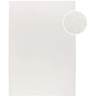 Carpet City »CALMA 200« weiß, B:200cm H:14mm L:280cm, Obermaterial: 100% Polyester, Teppiche, Teppich, Kurzflor, Waschbar, Anti-Rutsch, ideal für Wohnzimmer, Schlafzimmer