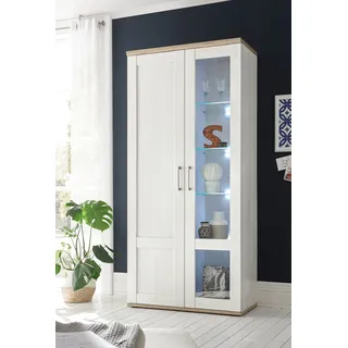 HBZ Vitrine »Romance« 1 Stk. tlg. mit LED-Beleuchtung, Vitrinenschrank im Landhausstil, weiß