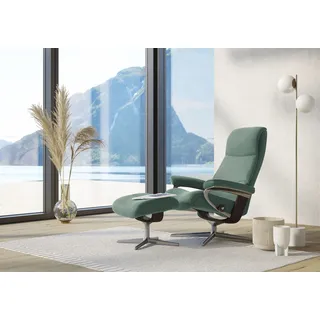Stressless Fußhocker View Leder 57 x 43 x 47 cm Grün/Türkis