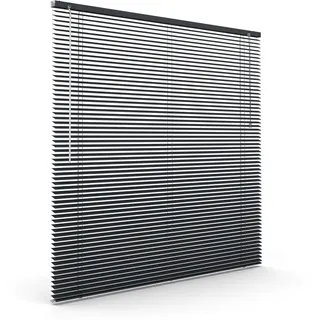 Victoria M. L-Lamellen Alujalousie, 55 x 200 cm, schiefergrau matt | LightLess Prime Jalousie für Starke Verdunkelung – Robust, Feuchtigkeitsbeständig, ohne Bohren, inkl. Klemmclips