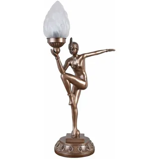 Tischlampe Art Deco Tänzerin lampe 20er Metropolis Tischleuchte Frauenfigur neu