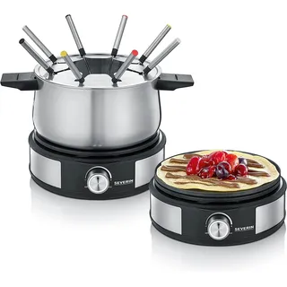 Severin Fondue Crepes Kombination schwarz