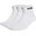 Unisex Kids Linear Ankle Cushioned Socks 3 Pairs White Black 6-7 Years