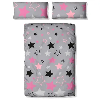 my home Bettwäsche »Dreamer in Gr. 135x200 oder 155x220 cm, ideal für Weihnachten« 2 tlg. Fleece kuschelig warm im Winter, Weihnachtsbettwäsche, Winter, grau