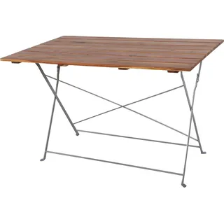 Biergarten Tisch Gartentisch Klapptisch 120 x 70 cm Akazie - Braun