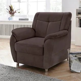 sit&more Sessel "Sonoma, B: 95 cm, Federkern-Polsterung, komfortable Sitzhöhe 45 cm" Frei im Raum stellbar, individuell kombinierbar, modernes Design, braun