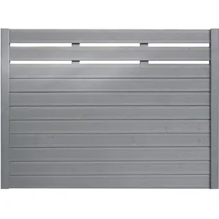 BM Massivholz Sichtschutzelement 180 x 135 cm grau Massivholz
