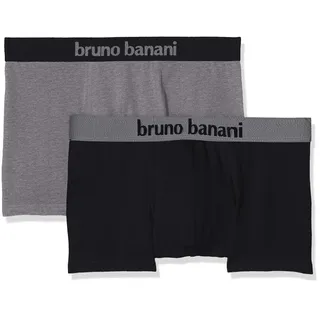 Bruno Banani Flowing Boxershorts Schwarz / Grau Melange L 2er Pack