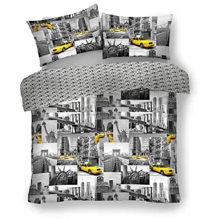 Gaveno Cavailia New York Patchy Luxuriöse Designer-Bettwäsche, Bettbezüge, Wendebettwäsche Sets mit Kissenbezügen (Doppelbett)