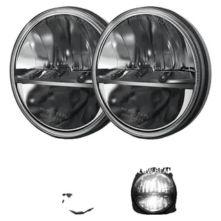 7 Zoll LED-Scheinwerfer, wasserdicht, stoßfest, 2PC, Weiß mit Gelb