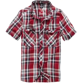 Brandit Textil Roadstar Kurzarmhemd Rot L
