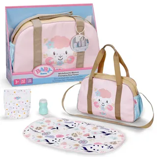 BABY BORN Puppenwickeltasche Wickeltasche Blumen rosa 837894