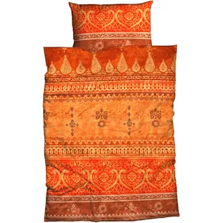 CASATEX Bettwäsche "Indi" 2 Stk. romantisch, orientalisch, weich und gemütlich, terrakotta