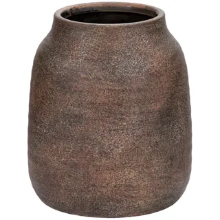 Dekovase Blumenvase aus Keramik Rund Tischvase im Antik Shabby Chic Look Vasen für Blumengesteck, H x Ø: 18 x 13,5 cm