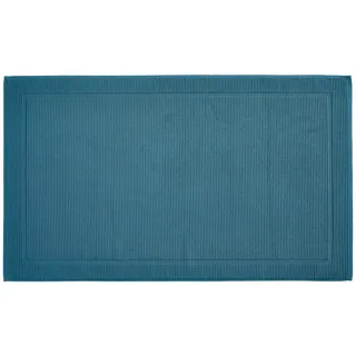 Bio:Vio Badematte , Petrol , Textil , Struktur , rechteckig , 70x120 cm , Textiles Vertrauen - Oeko-Tex®, Bsci, Oeko-Tex® Standard 100, Gots , schadstoffgeprüft , Heimtextilien, Badtextilien, Badematten