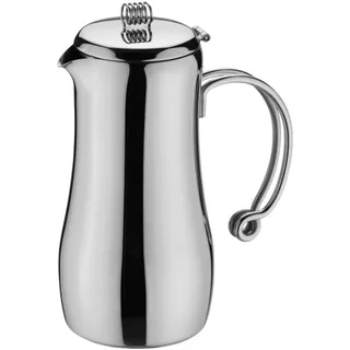 Café Stål MCP-028 Elements 28oz Kaffeekanne aus 18/10 Edelstahl – Hochglanzpolitur mit Klappdeckel, Steel, Silber