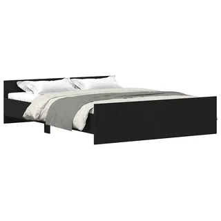 vidaXL Bettgestell ohne Matratze Schwarz Eichen-Optik 160x200 cm - Braun