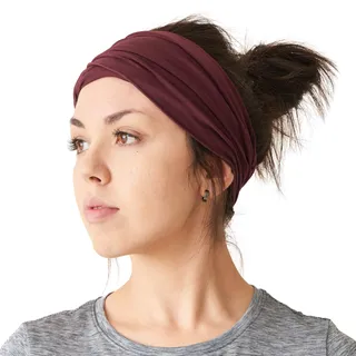 Dünnes Lauf Stirnband Sport Haarband Herren, Bandana Damen Sommer Japanische Mode Lang, Loop Tuch Zum Binden Weinrot