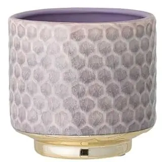 Nordring Retro Übertopf Vintage Pflanztopf für Zimmerplanzen, Sukkulenten Blumentopf Goldy S (10 cm ø), mauve, Keramik